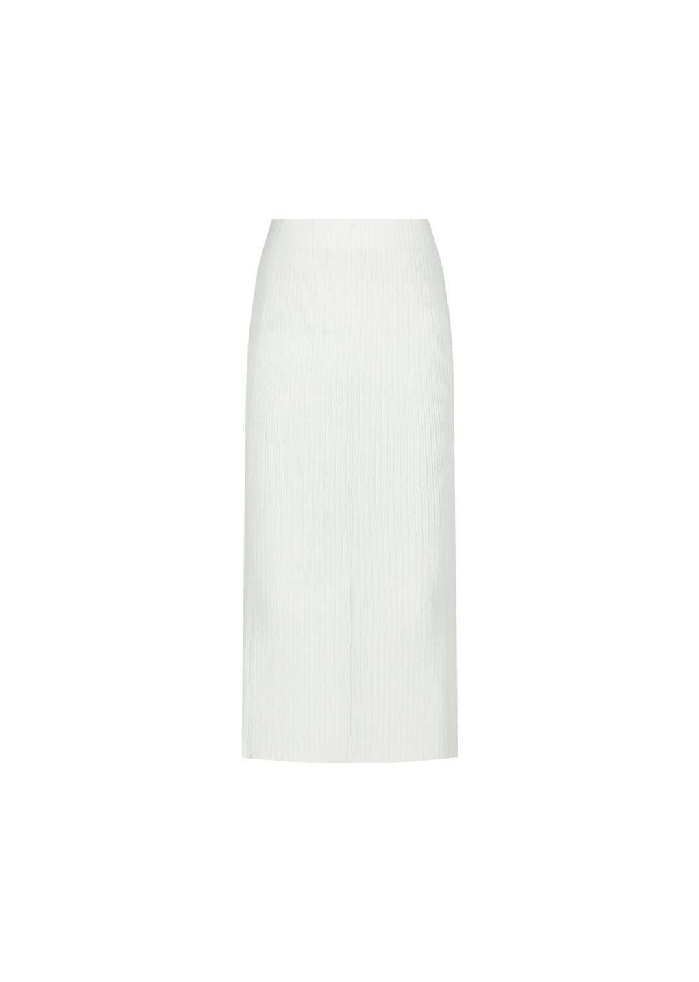 Pleats Knit Maxi Skirt, White