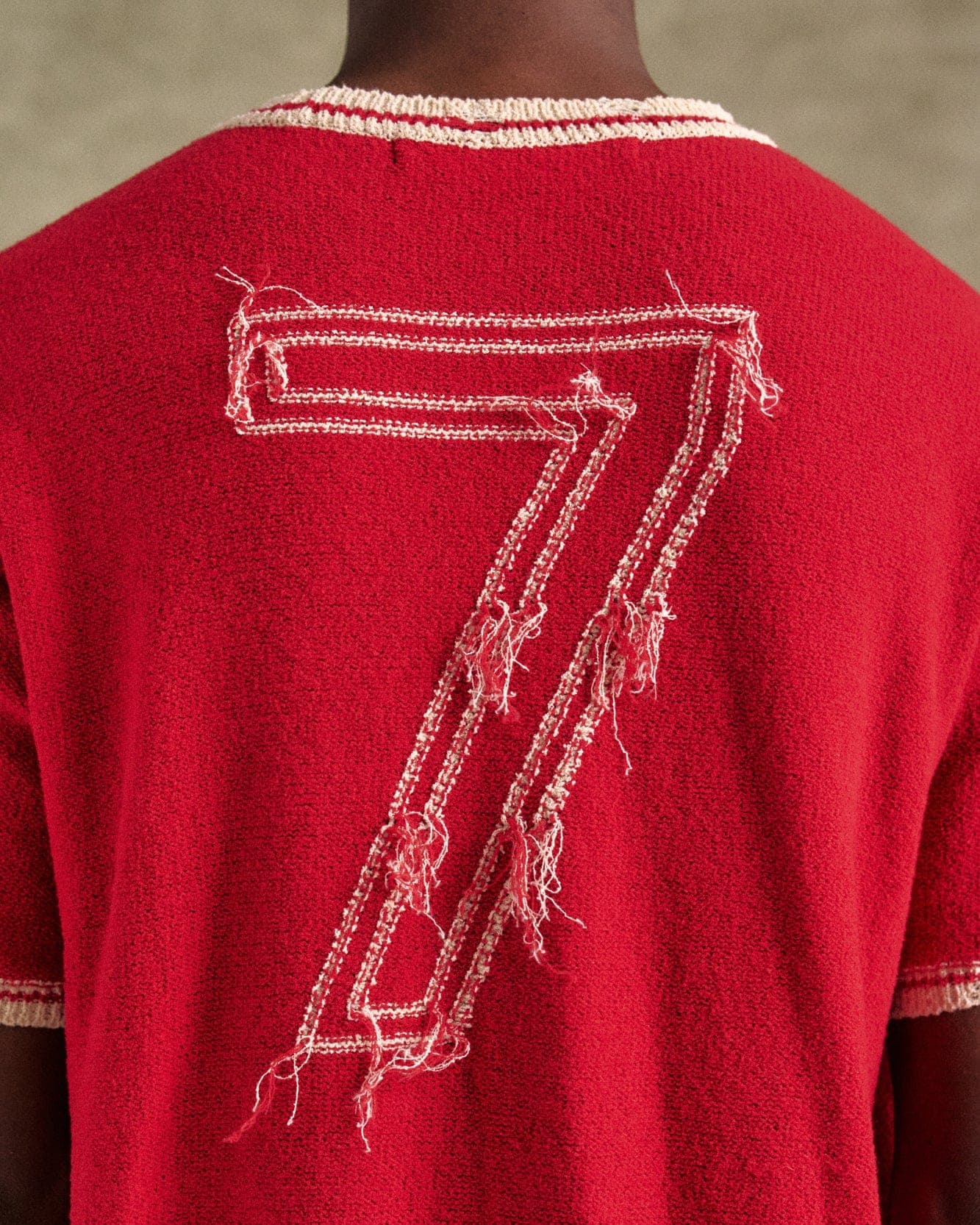Football Short Sleeve Sweater (Red) — vue 2