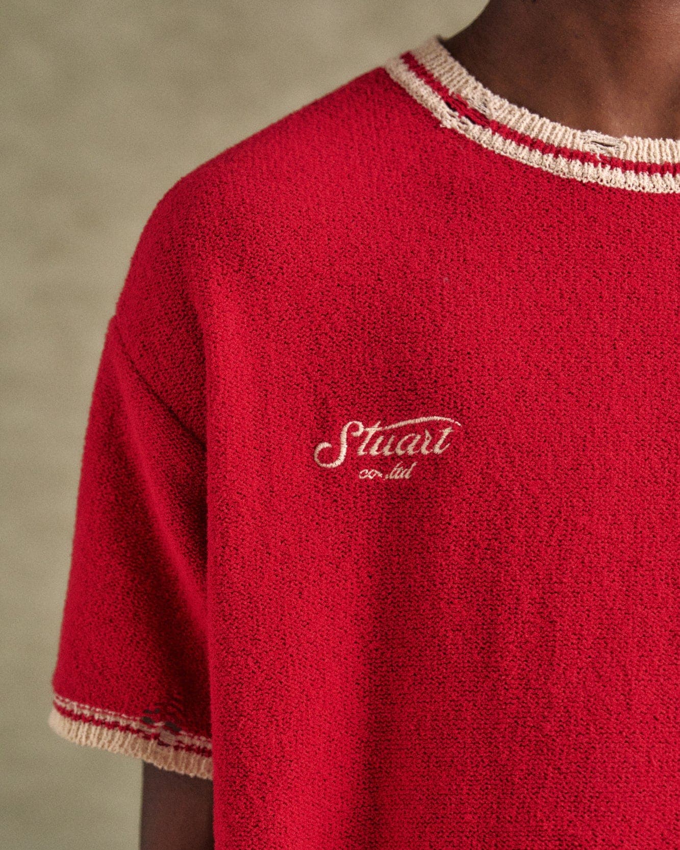 Football Short Sleeve Sweater (Red) — vue 11