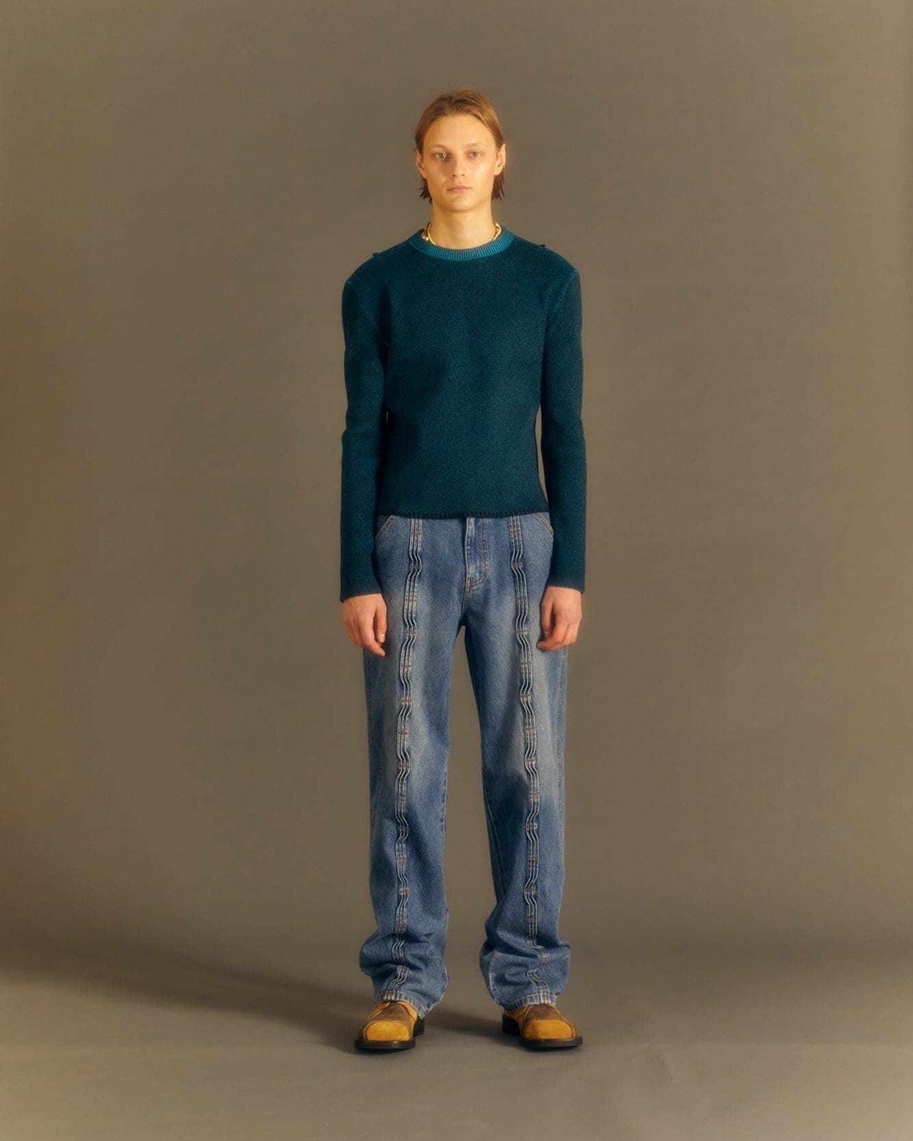 Wave Wide Leg Jeans (Washed Blue) — vue 8