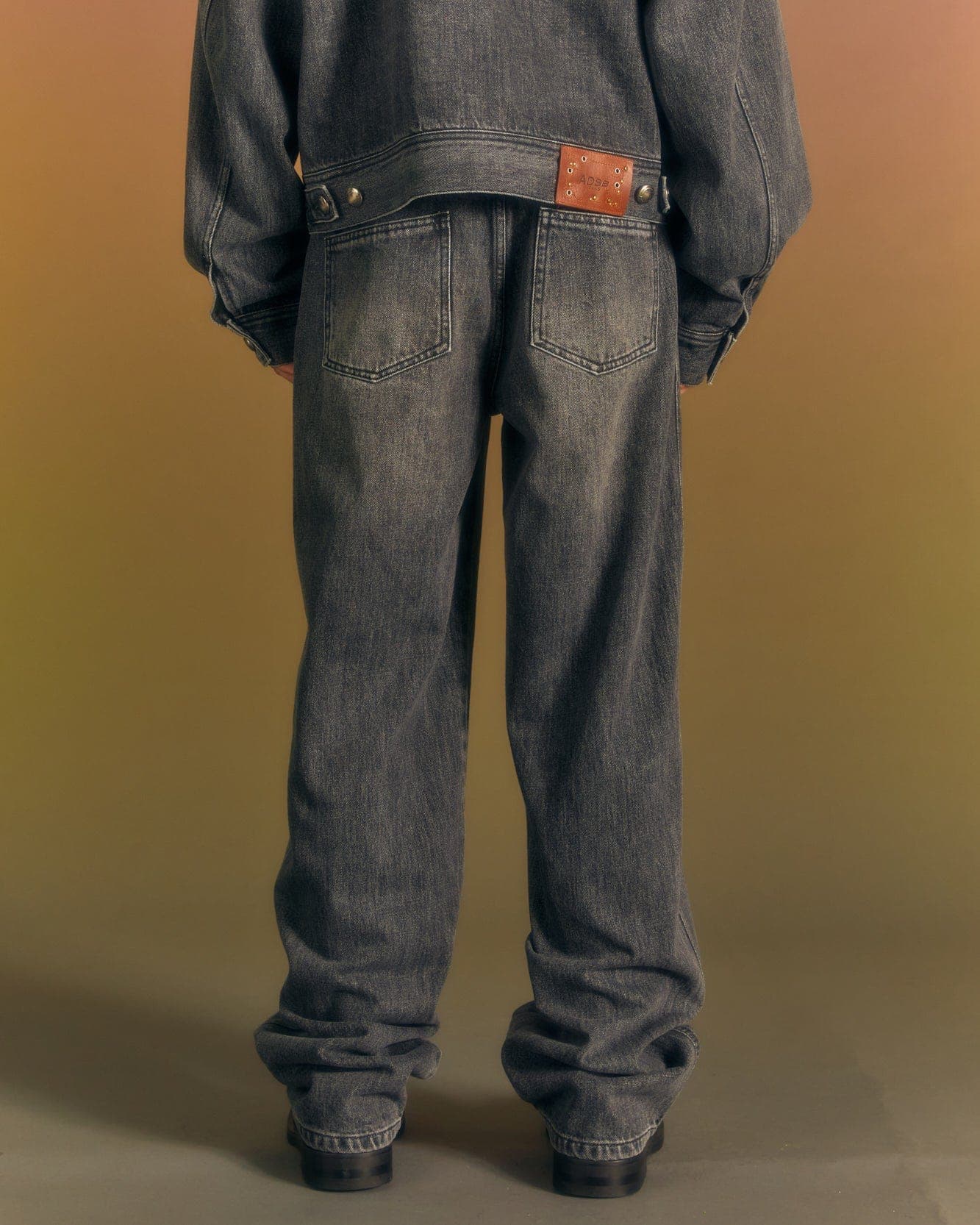 Wave Wide Leg Jeans (Washed Black) — vue 11