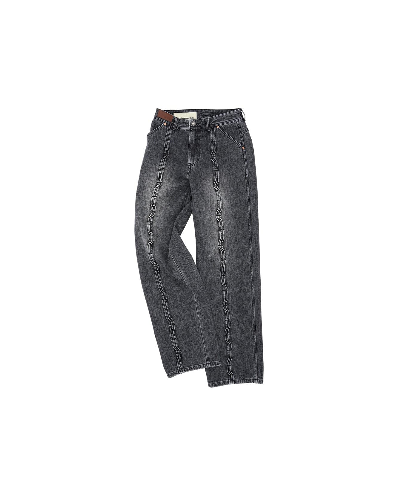 Wave Wide Leg Jeans (Washed Black)