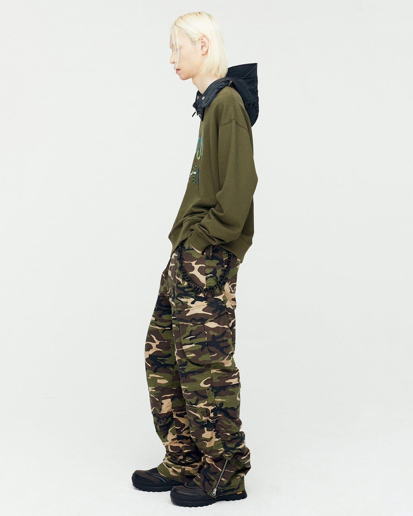 Reversible Padded Camouflague Cargo Pants (Sand) — vue 7
