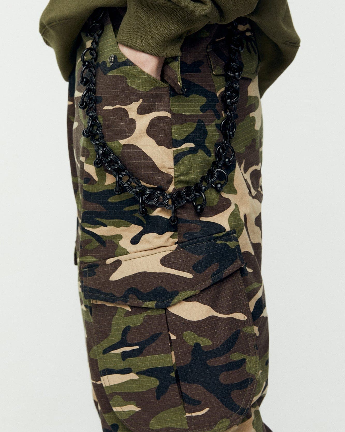 Reversible Padded Camouflague Cargo Pants (Sand) — vue 8