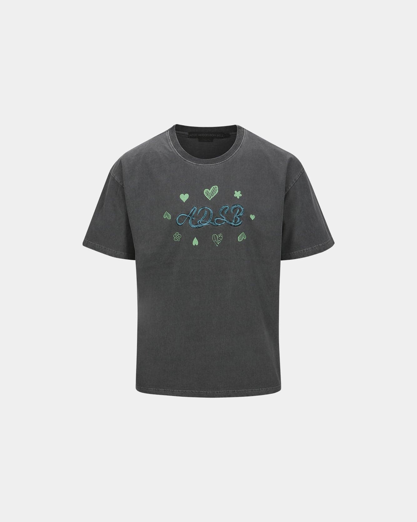 ADSB Hearts Card T-Shirts (Charcoal) — vue 2