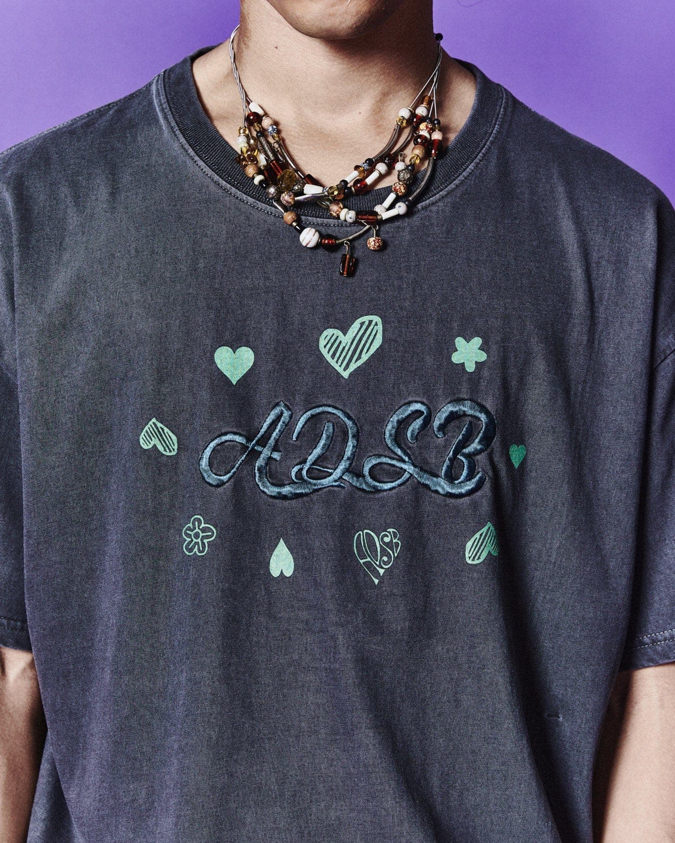 ADSB Hearts Card T-Shirts (Charcoal) — vue 11