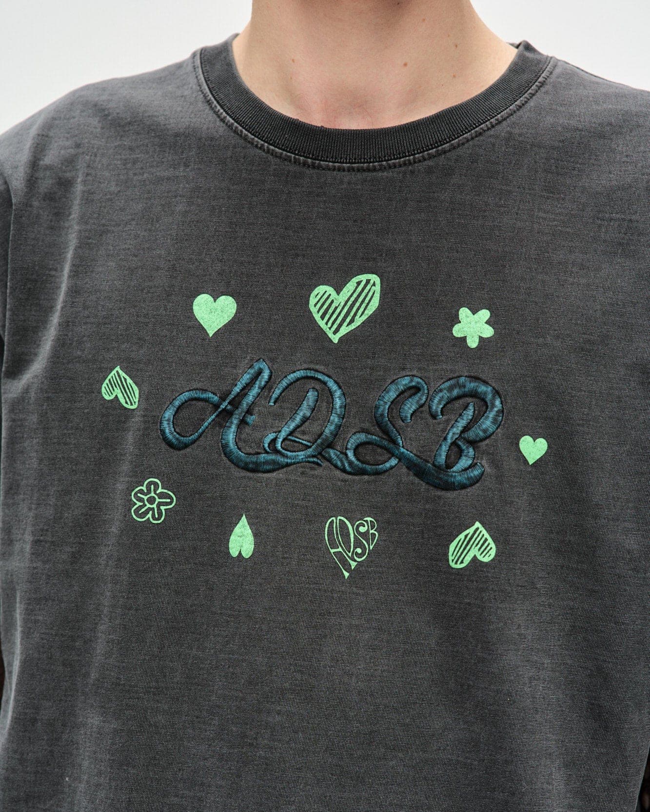 ADSB Hearts Card T-Shirts (Charcoal) — vue 9
