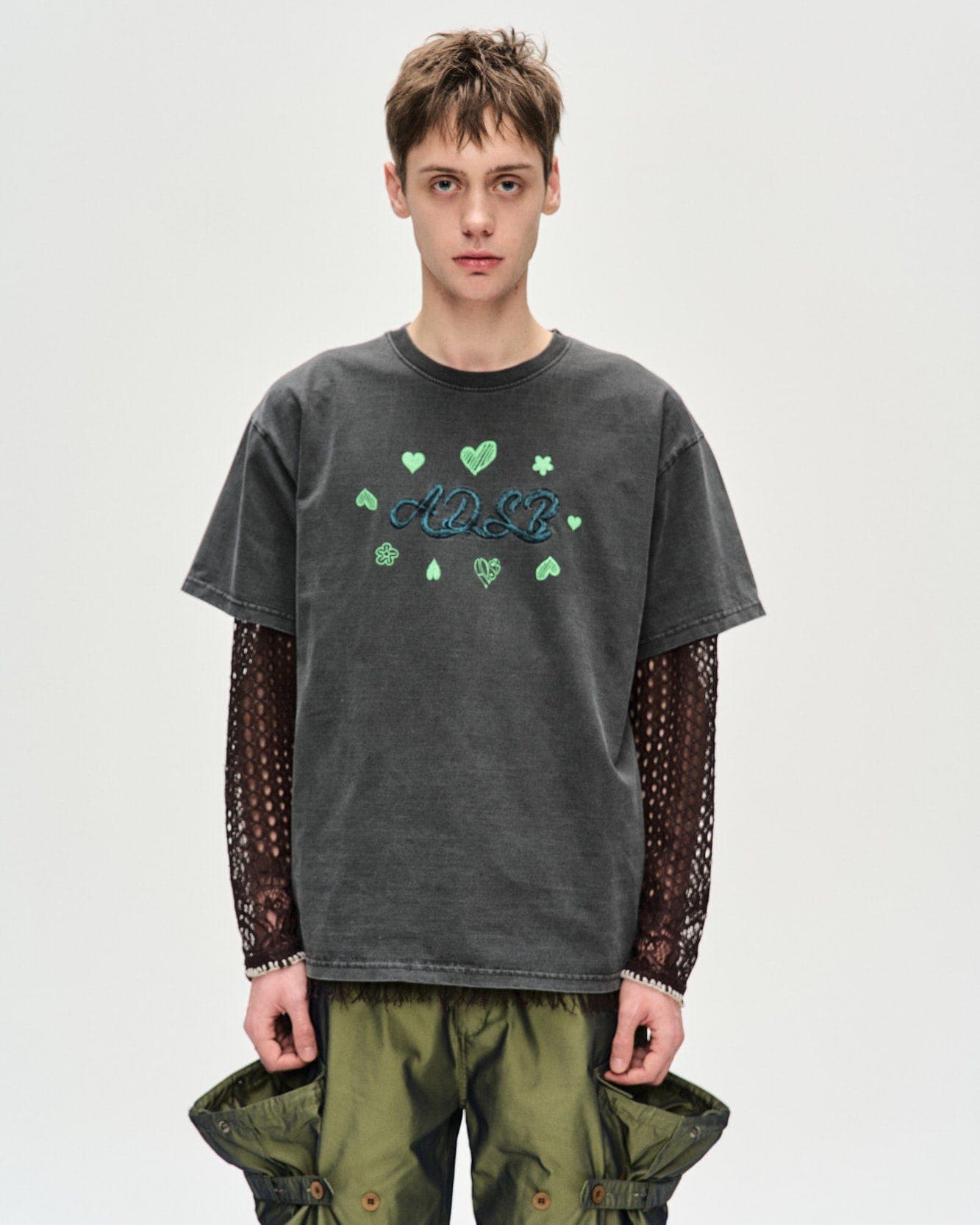 ADSB Hearts Card T-Shirts (Charcoal) — vue 1