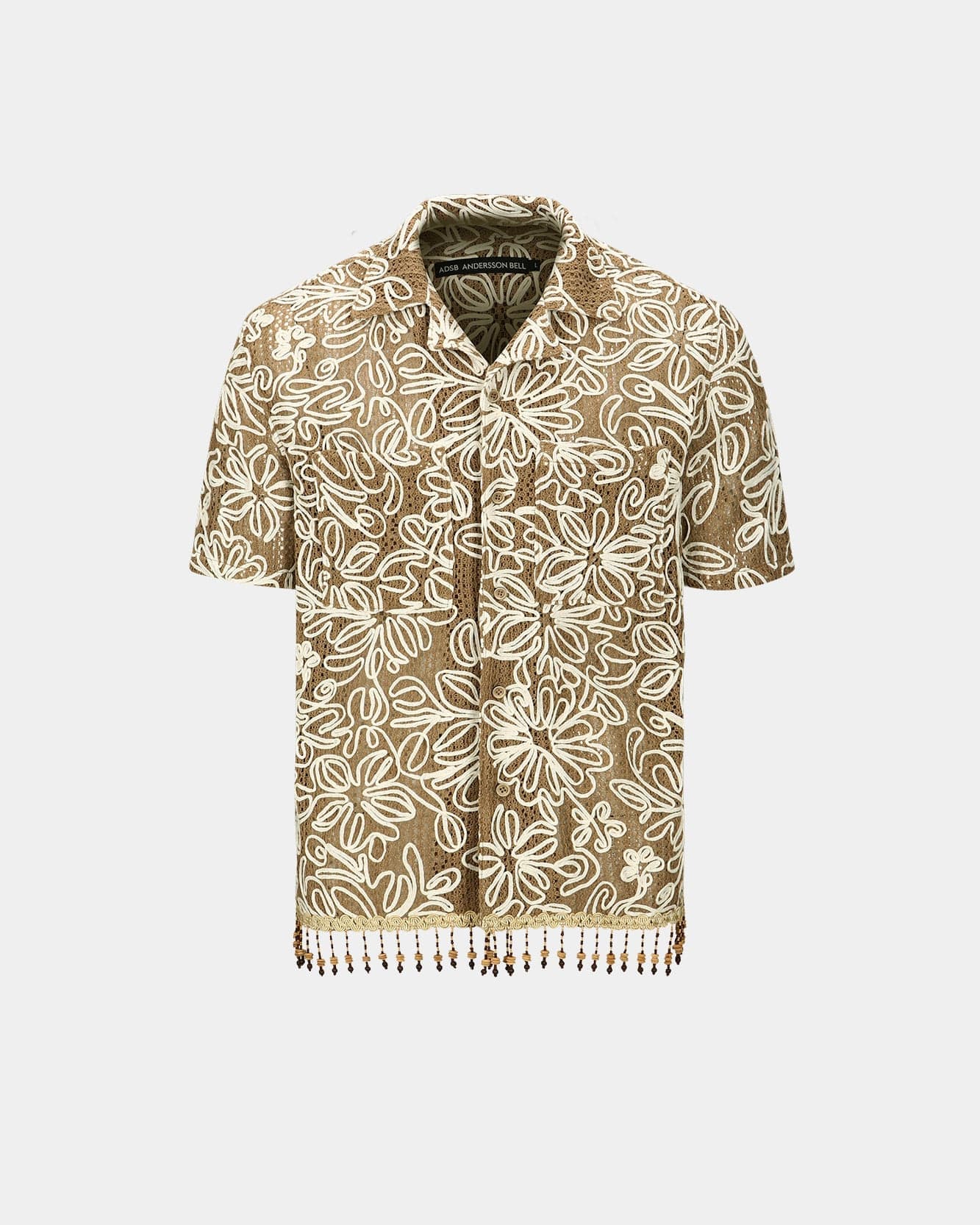 Flower Jacquard Shirts (Beige)