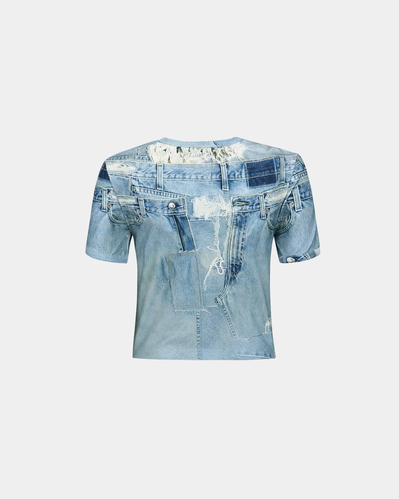 Daniel Denim Printed T-Shirt (Denim Blue) — vue 4