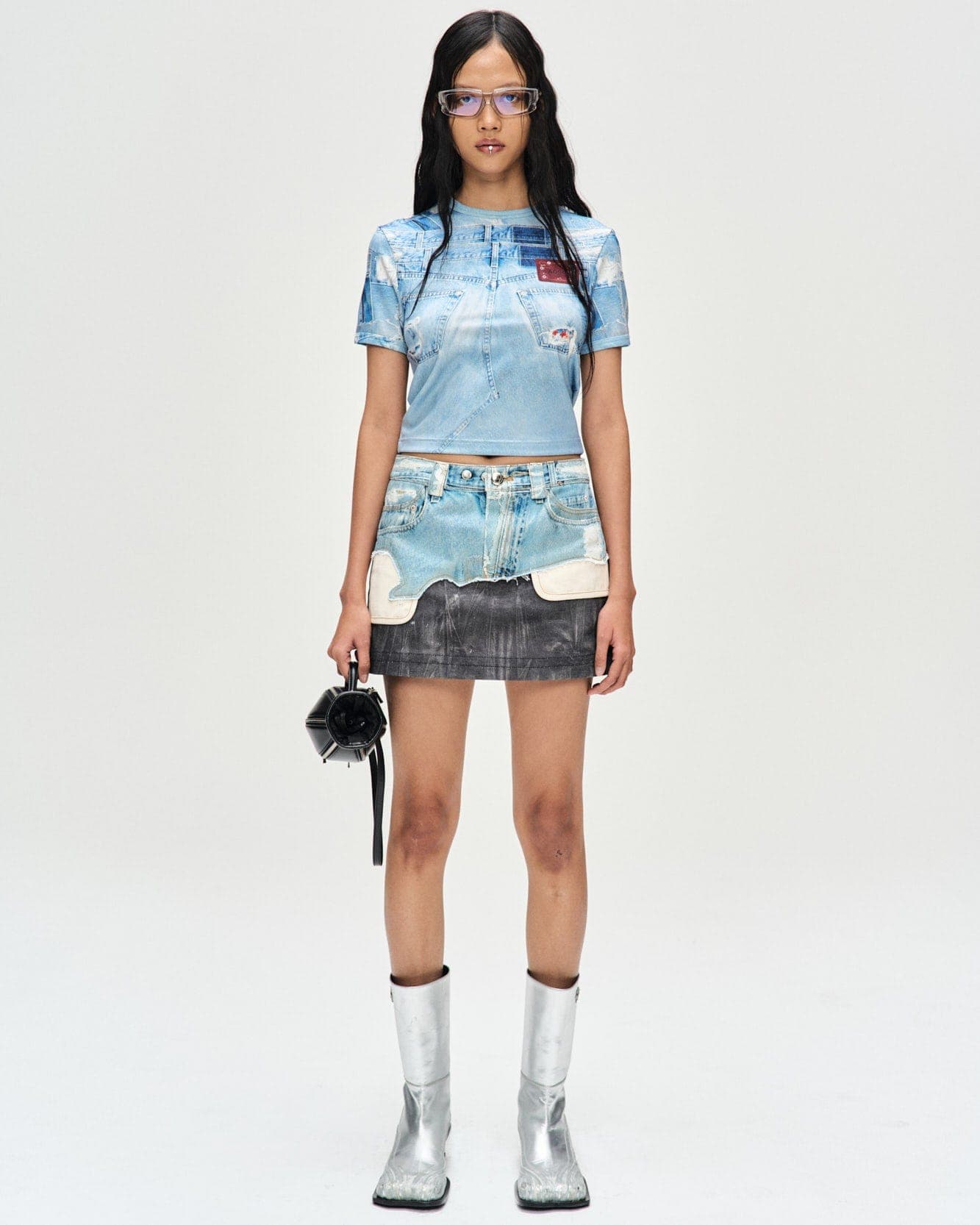 Daniel Denim Printed T-Shirt (Denim Blue) — vue 5