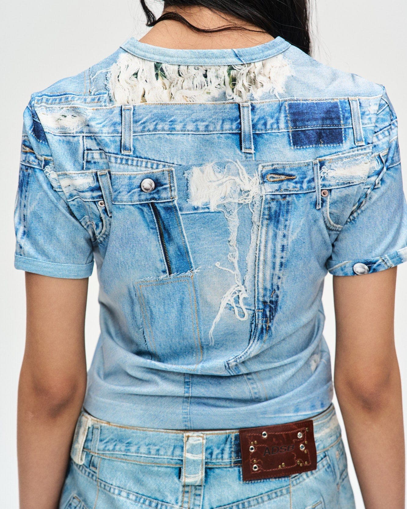Daniel Denim Printed T-Shirt (Denim Blue) — vue 10