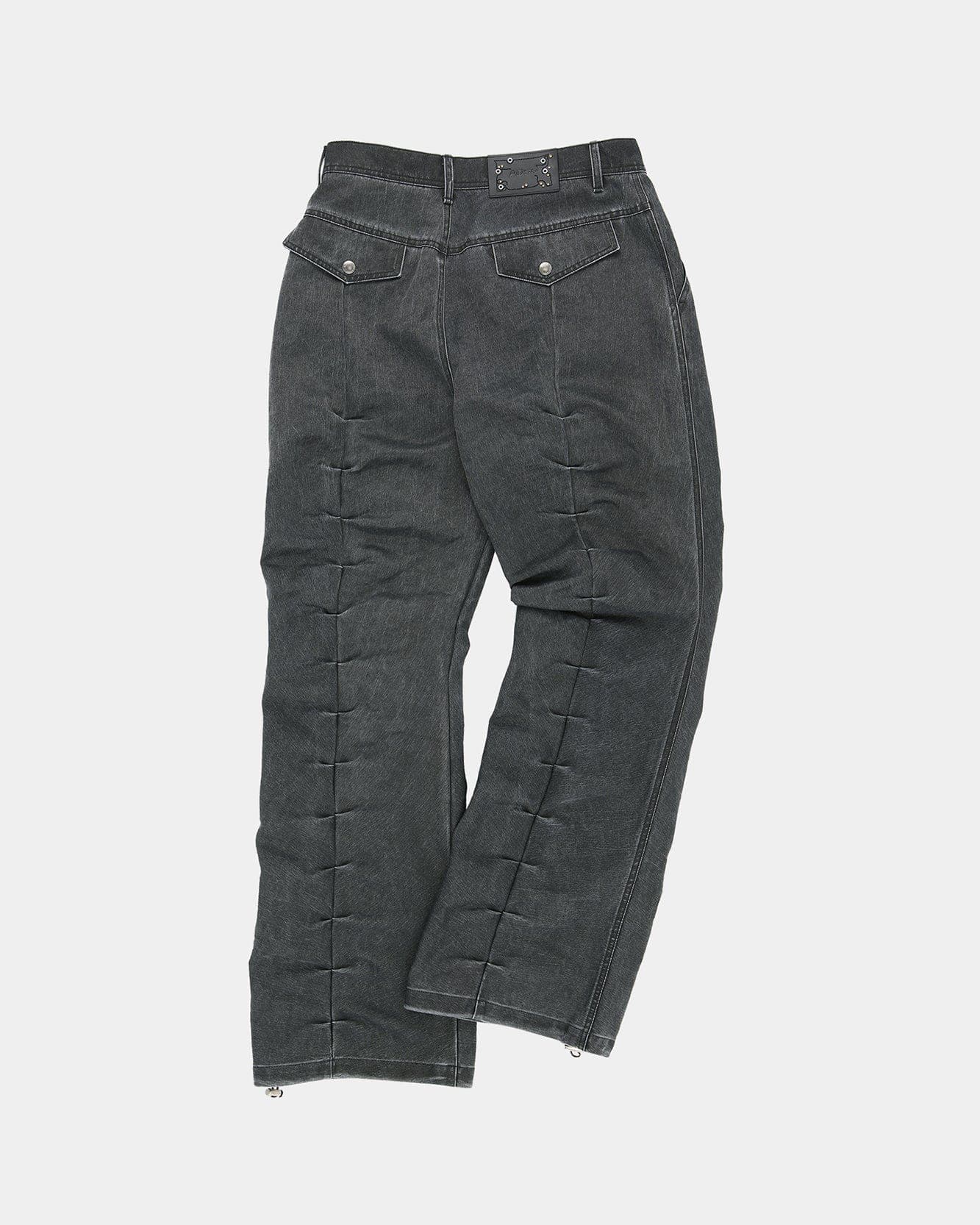 Rivoli Washed Tuck Pants (Washed Black) — vue 3