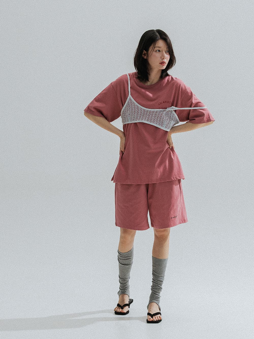 Bob Muse Print Overfit Tee (Indie Pink) — vue 6