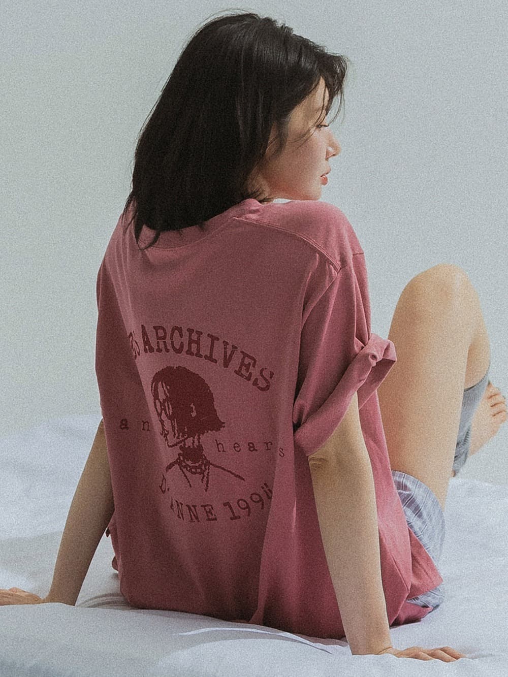 Bob Muse Print Overfit Tee (Indie Pink) — vue 1