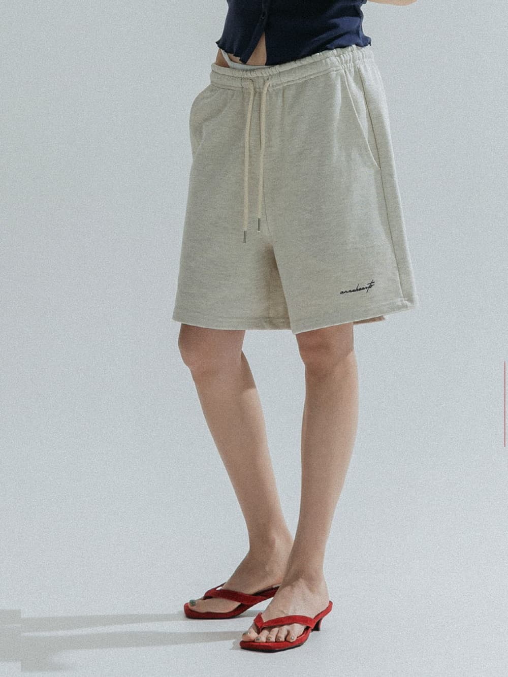 French Terry Shorts (Oatmeal) — vue 3