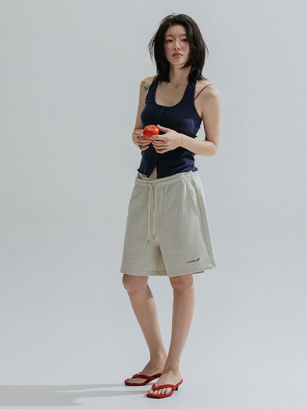 French Terry Shorts (Oatmeal) — vue 1