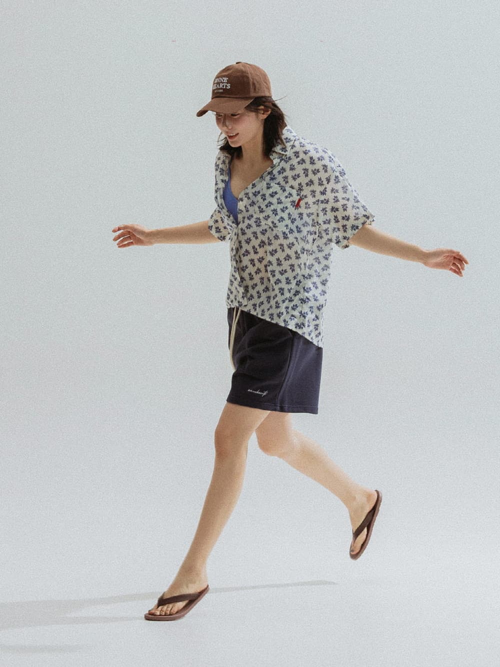 French Terry Shorts (Navy) — vue 3
