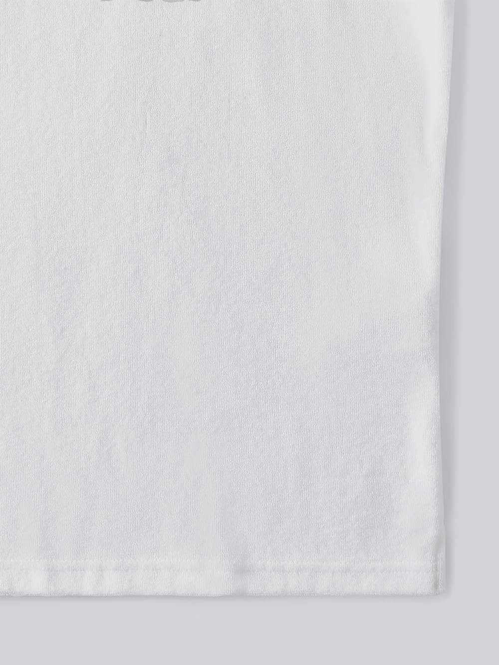 Relaxed Collar Terry Tee (White) — vue 10