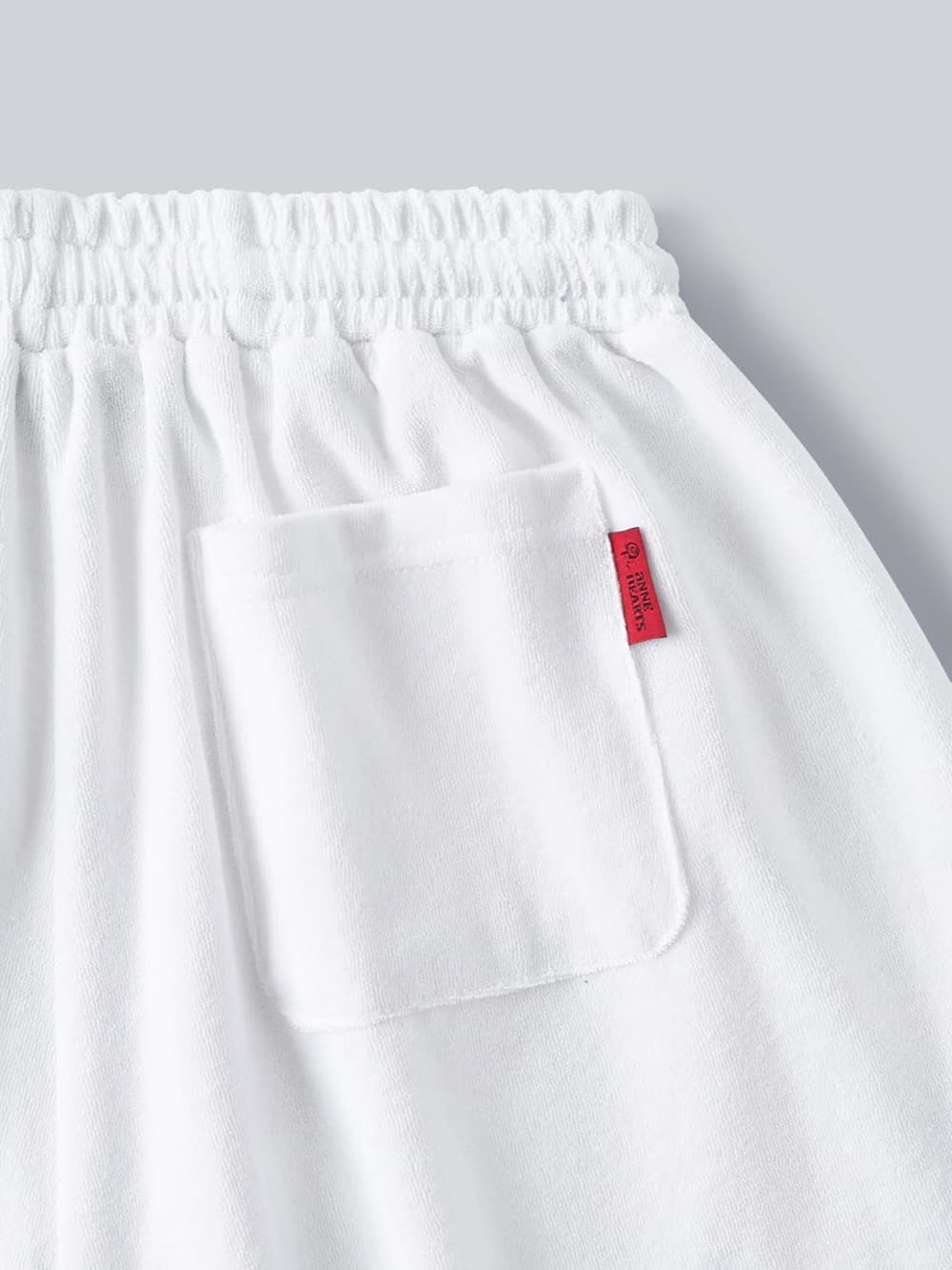 Relaxed Terry Shorts (White) — vue 11