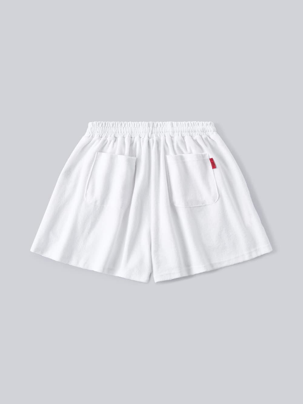 Relaxed Terry Shorts (White) — vue 9