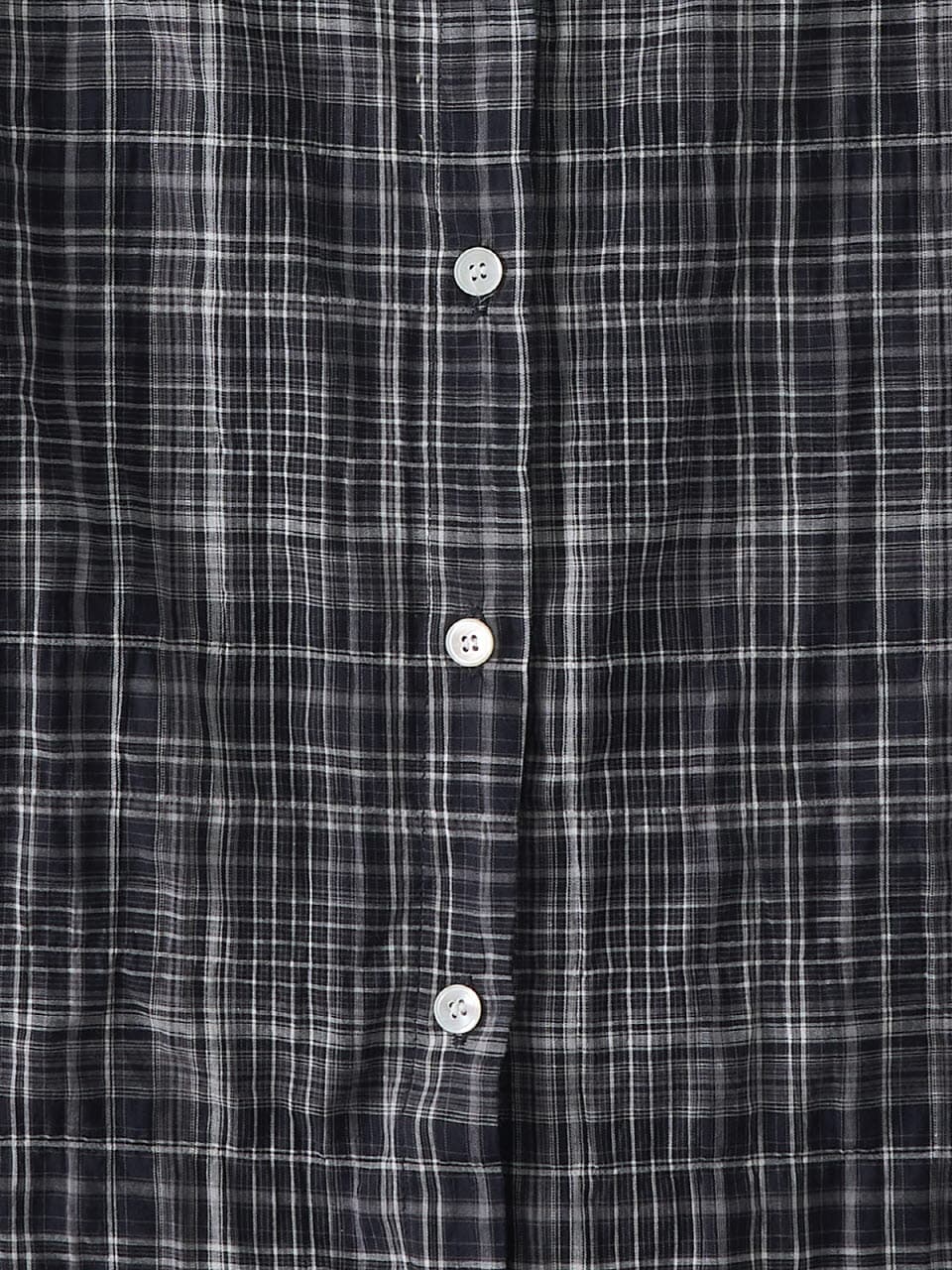 Ombre Check Sheer Shirt (Navy) — vue 11