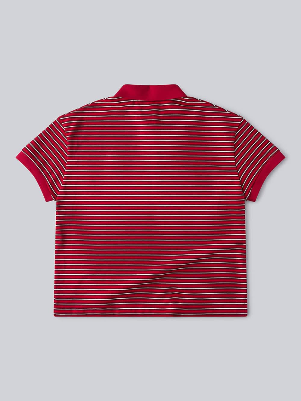 Stripe Collar Tee (Red) — vue 9