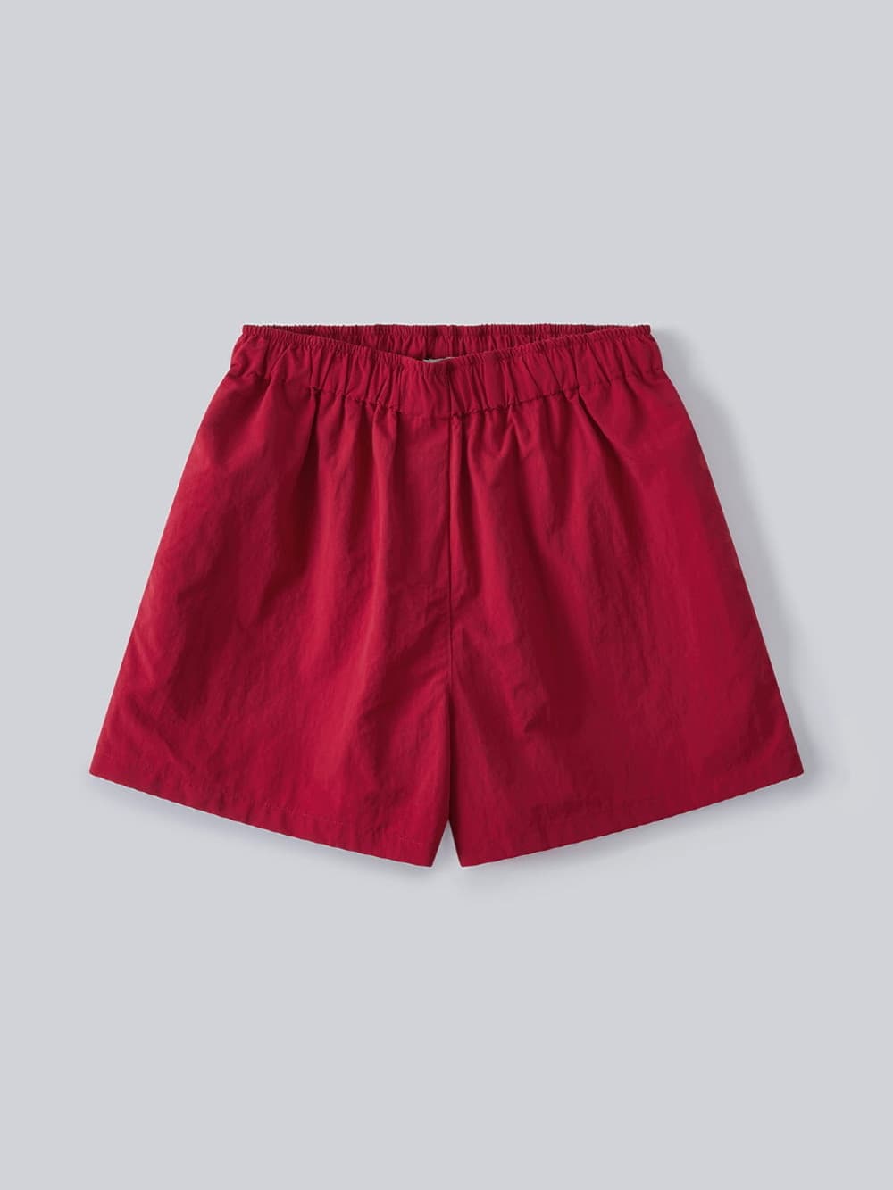 Side Lace Nylon Shorts (Red) — vue 2