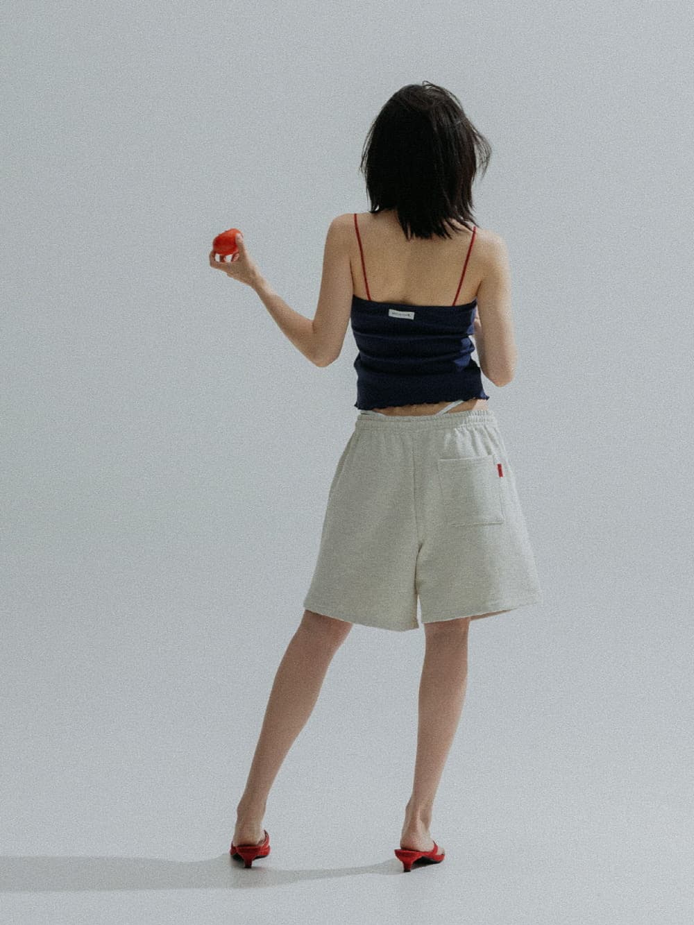 Button Point Cami Top (Navy) — vue 5