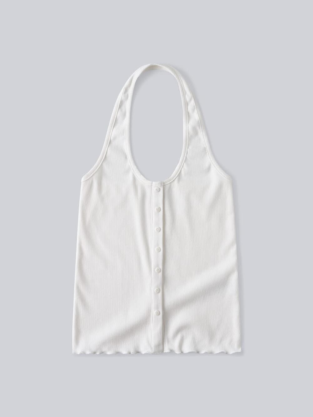 Button Point Cami Top (Ivory) — vue 2