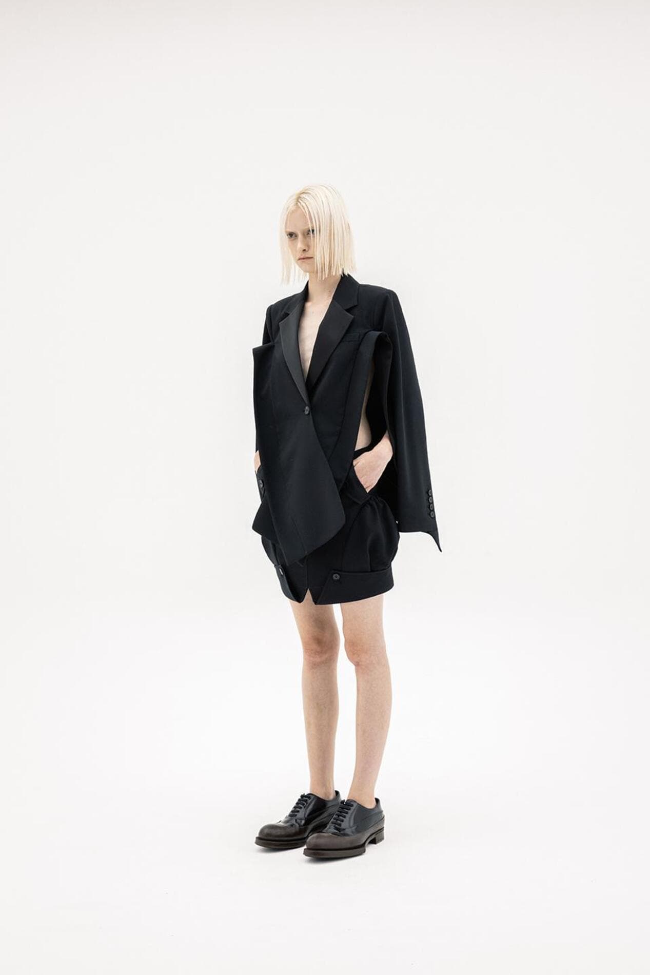 Giant Slit Blazer (Black) — vue 5