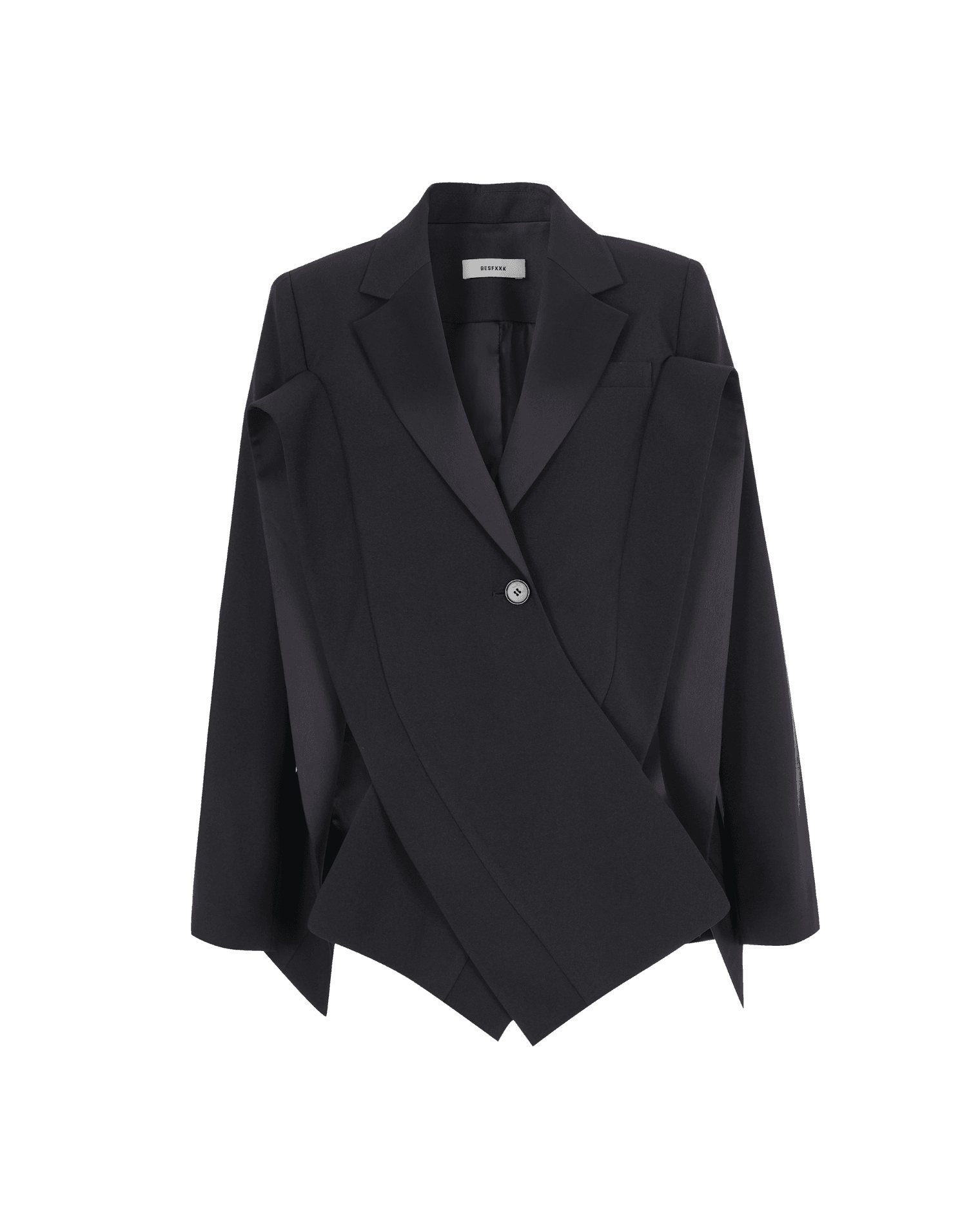 Giant Slit Blazer (Black)
