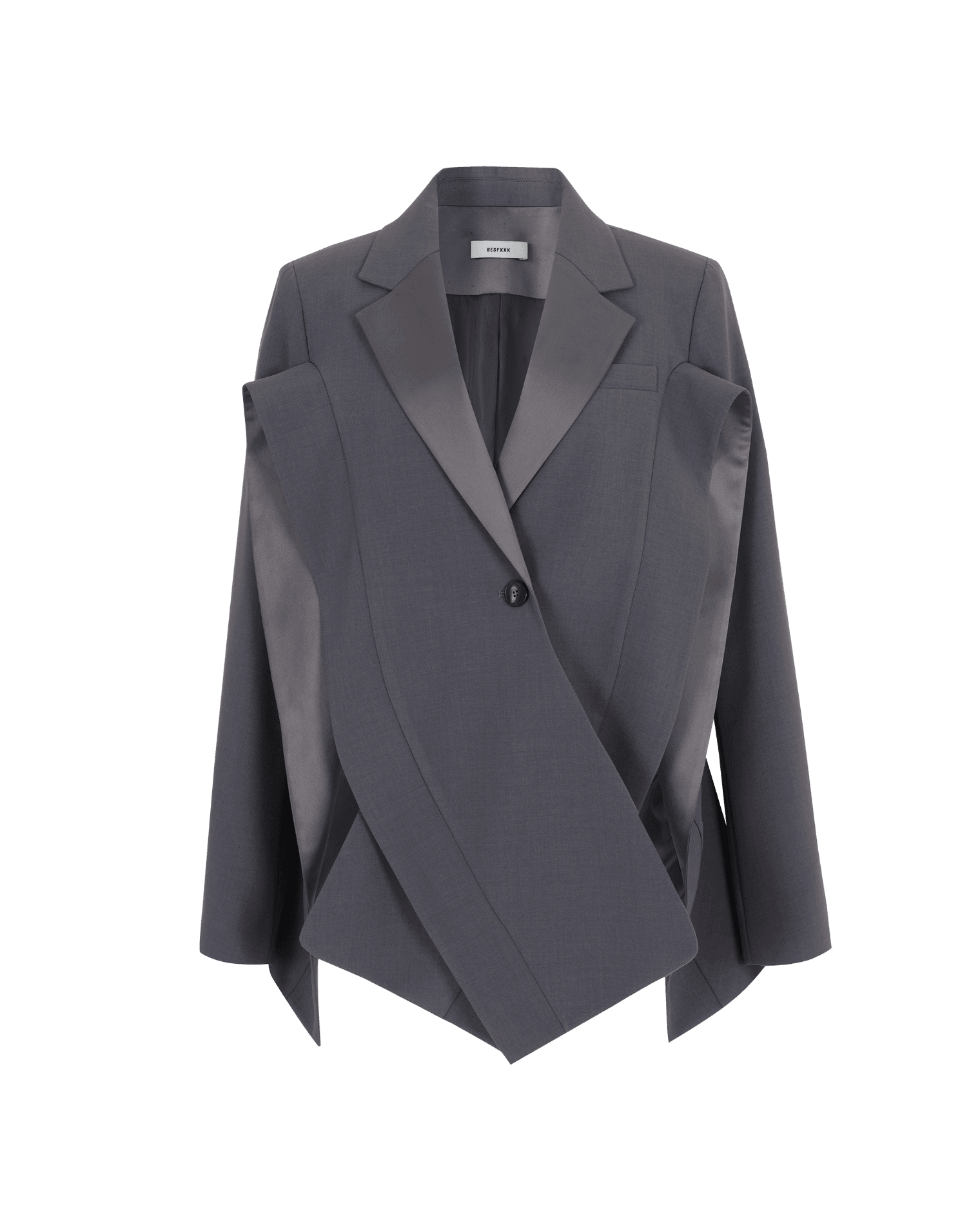 Giant Slit Blazer (Gray)