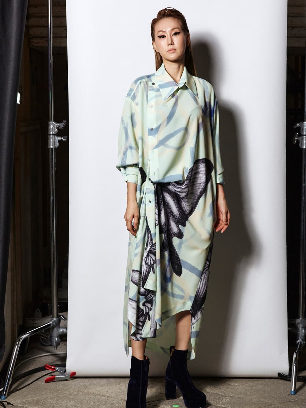 Butterfly Shirt Dress