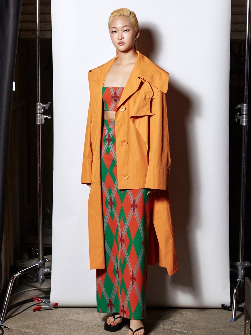 Orange Double-Layer Coat