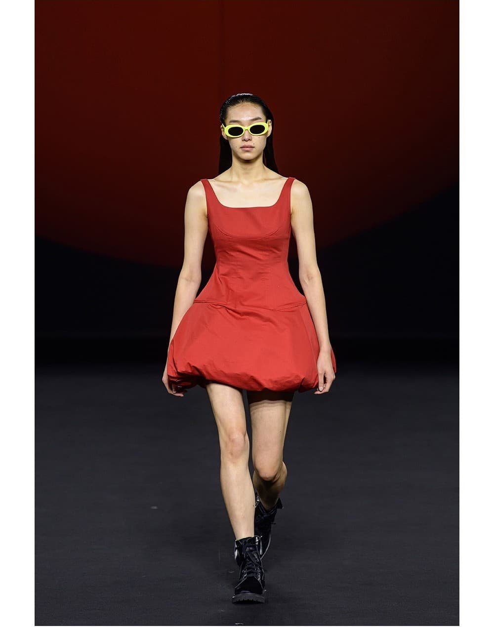 Red Cotton Mini Dress