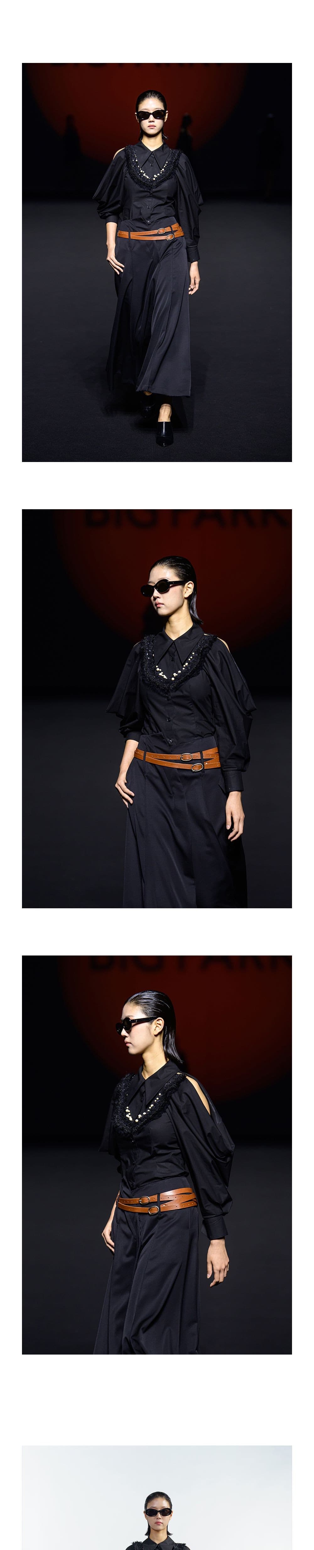 Open-Shoulder Black Blouse — vue 3