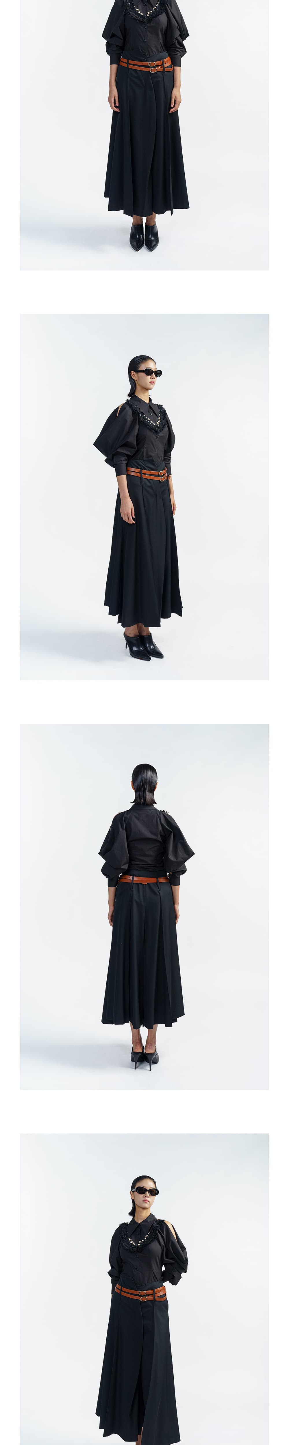 Open-Shoulder Black Blouse — vue 4