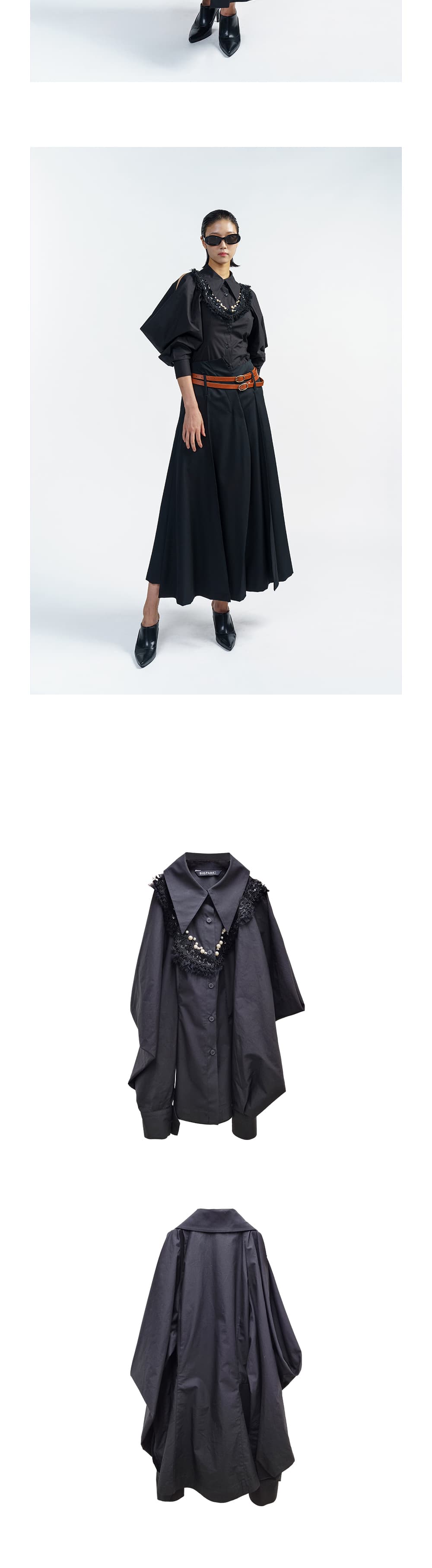 Open-Shoulder Black Blouse — vue 5