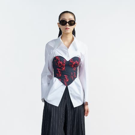 3D Cotton Shirt Blouse (2 Colors)