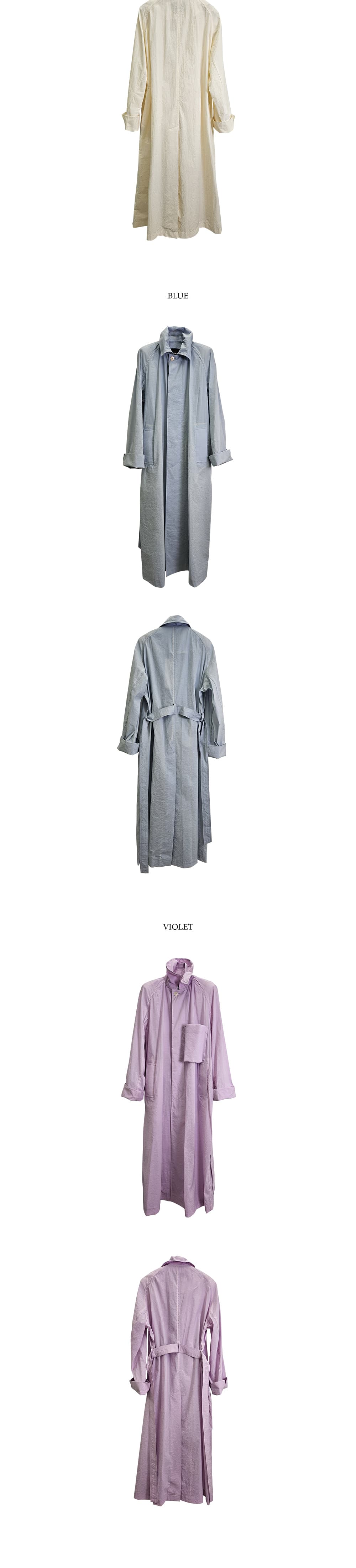 Nylon Blend Lightweight Trench Coat — vue 5
