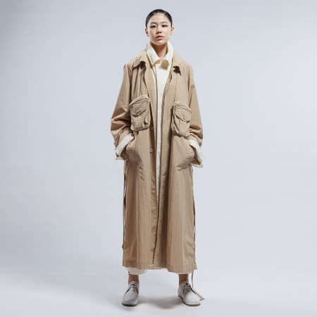 Nylon Blend Lightweight Trench Coat