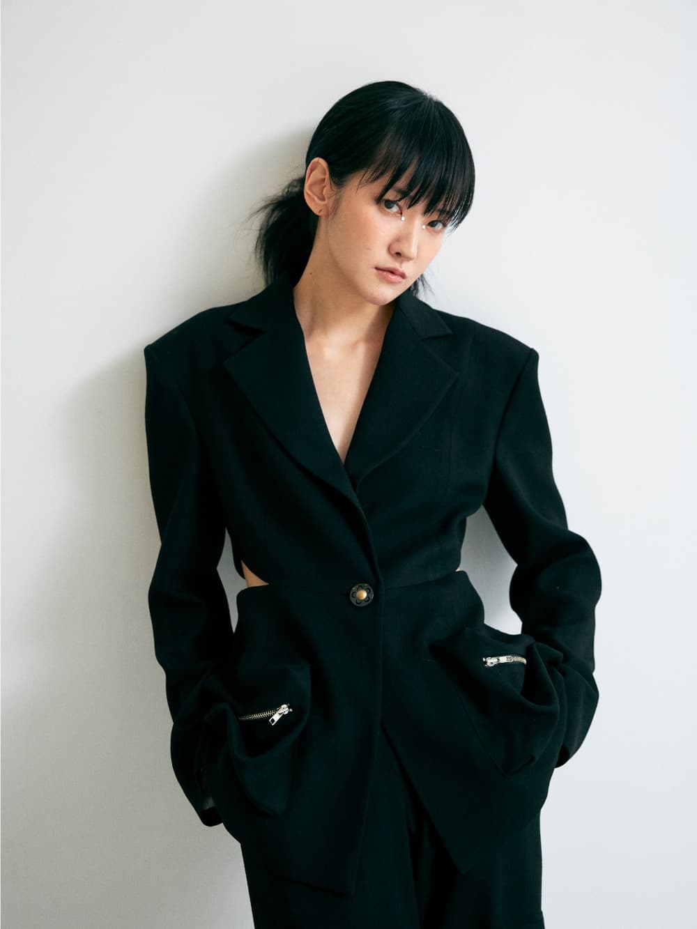 Black Cut-Out Blazer