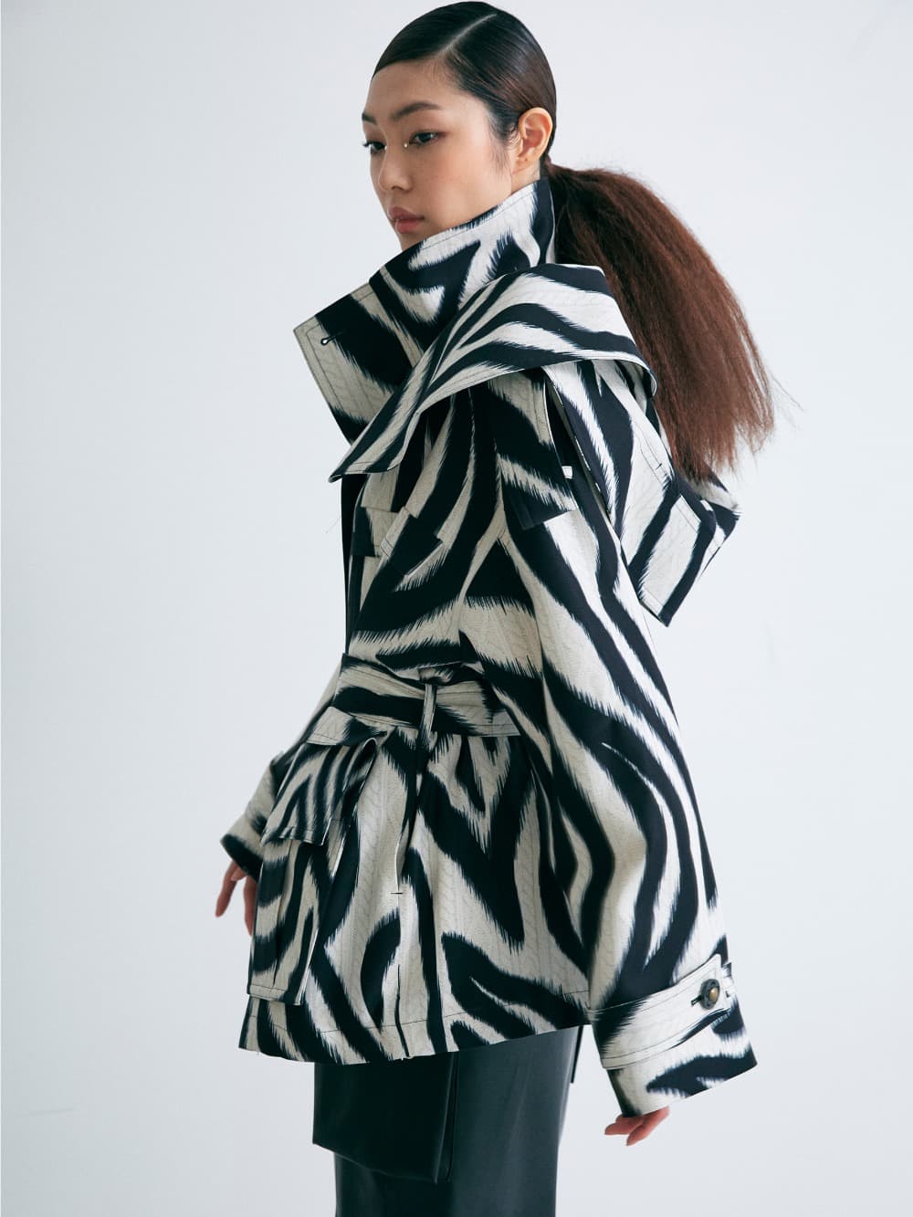 Zebra Knit Pocket Jacket