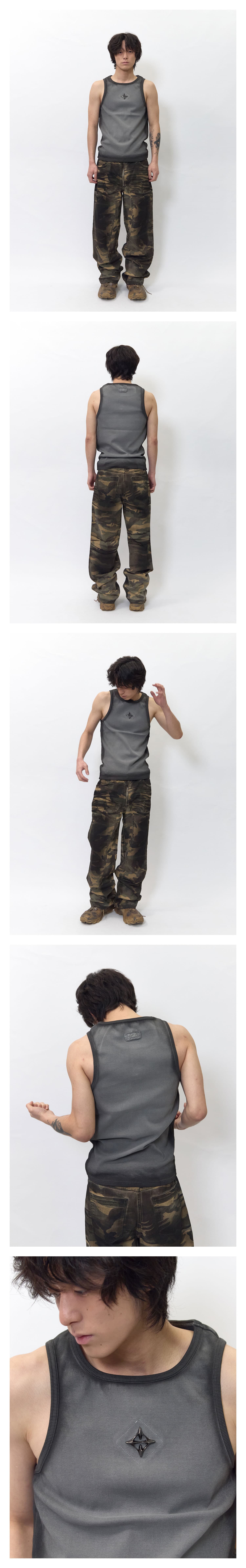 Logo Rivet Gradation Washing Sleeveless — vue 2