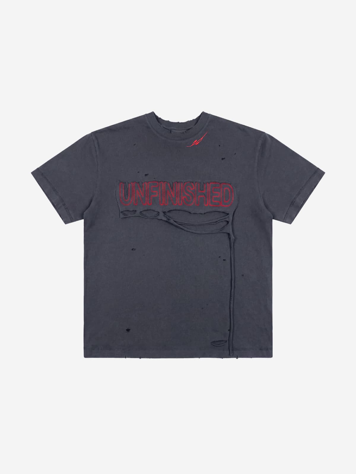 UNFINISHED Vintage Damaged Oversized T-shirt — vue 1