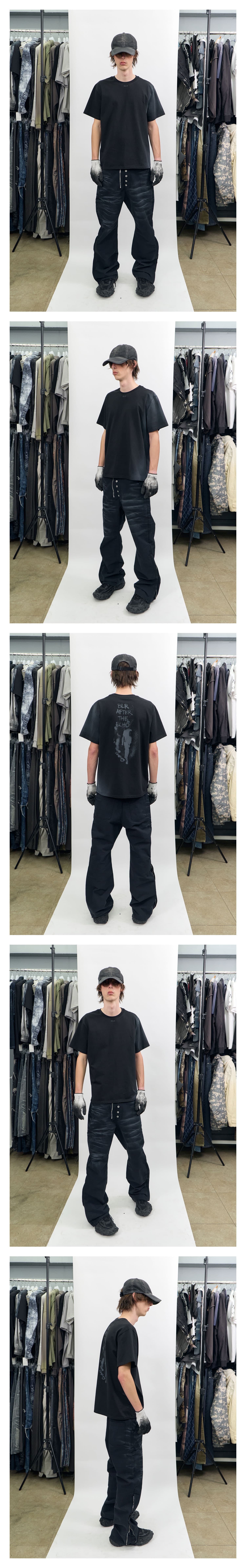 Silhouette Graphic Oversized T-Shirt Black — vue 2