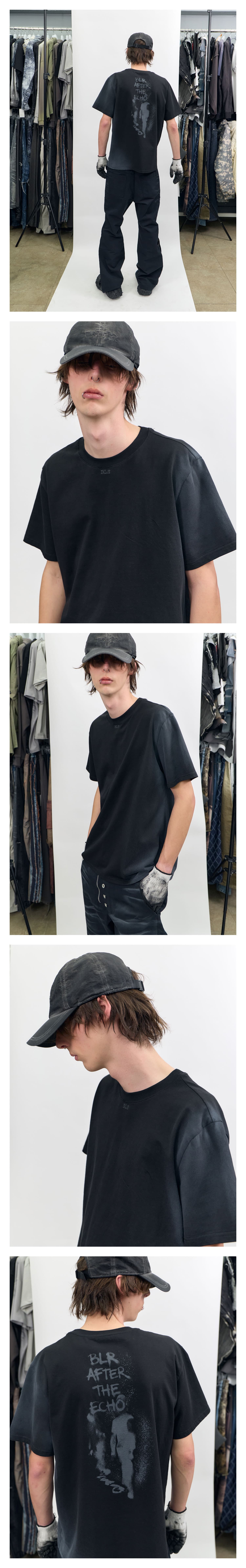 Silhouette Graphic Oversized T-Shirt Black — vue 3