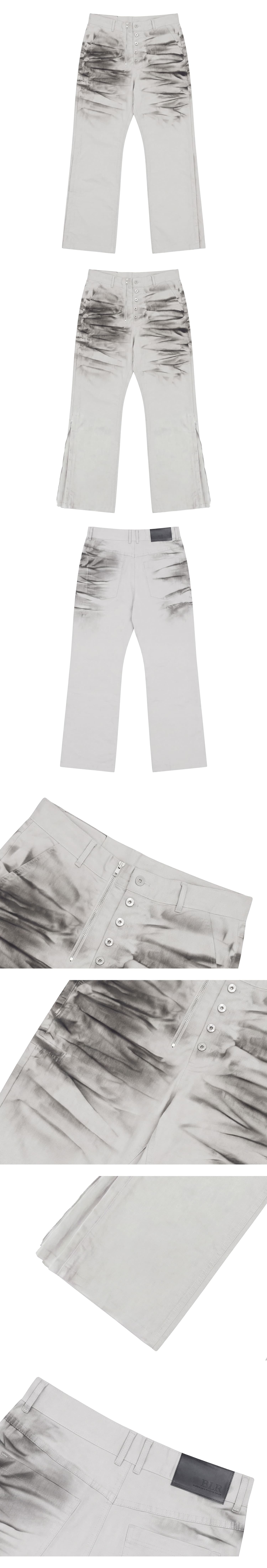 Spray Washed Semi-Flare Pants Beige — vue 4