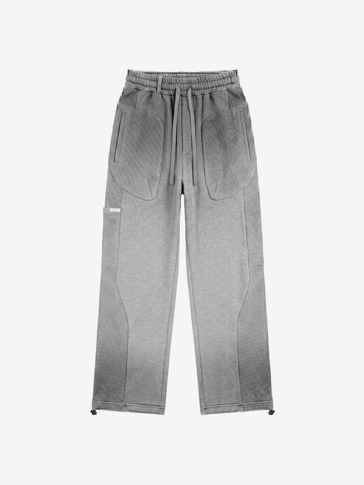 Waffle Mix Washed Sweat Pants Melange Grey — vue 1